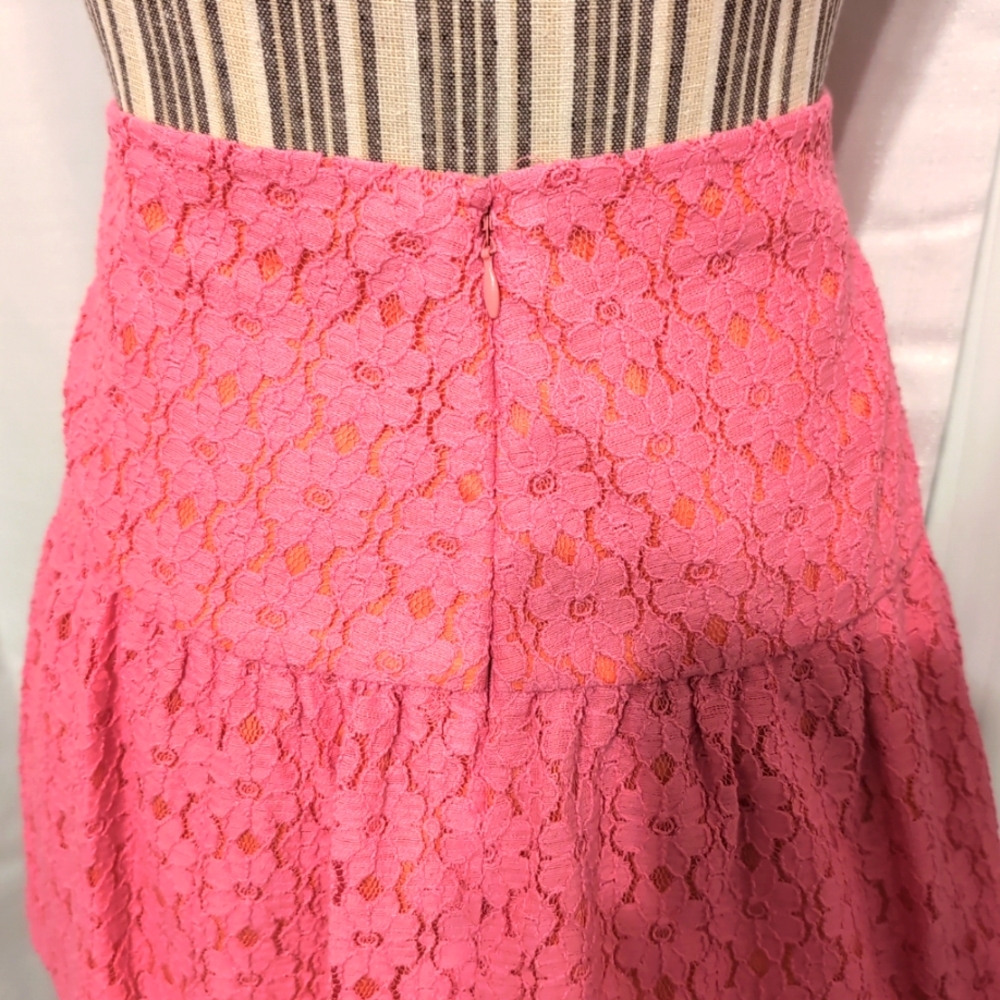 NWT Lilly Pulitzer Hotty Pink Petal Pusher Lace Skirt Size 8 - Picture 5 of 10